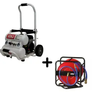 Senco AC24016 230V compressor - Geluidsarme + Senco luchtslanghaspel 8,0mm x 30 mtr universeel